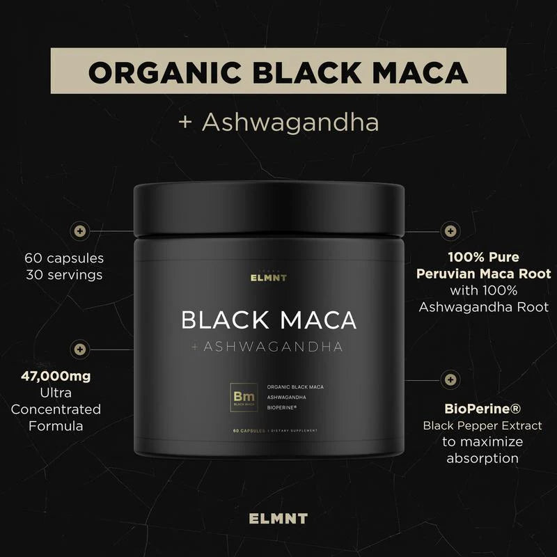 ELMNT Raíz de maca negra orgánica